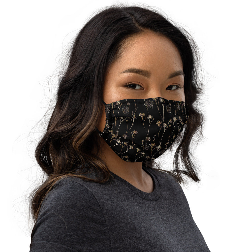 Black Daisy Premium Reusable face mask