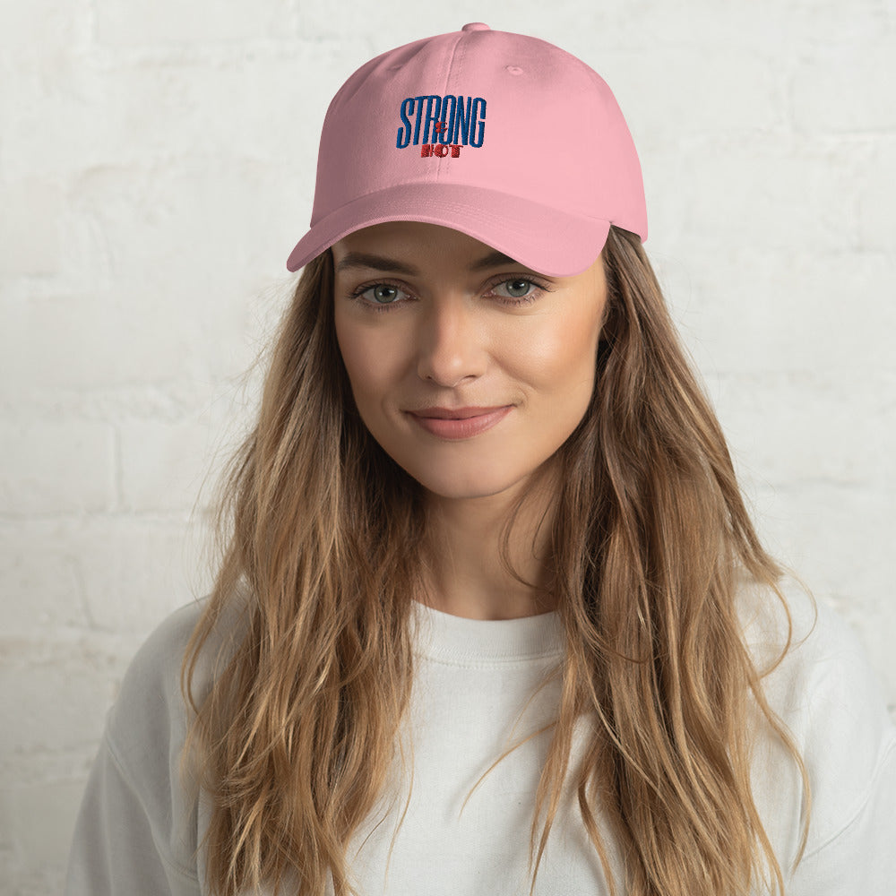 Strong and Hot Embroidered Cap Dad hat