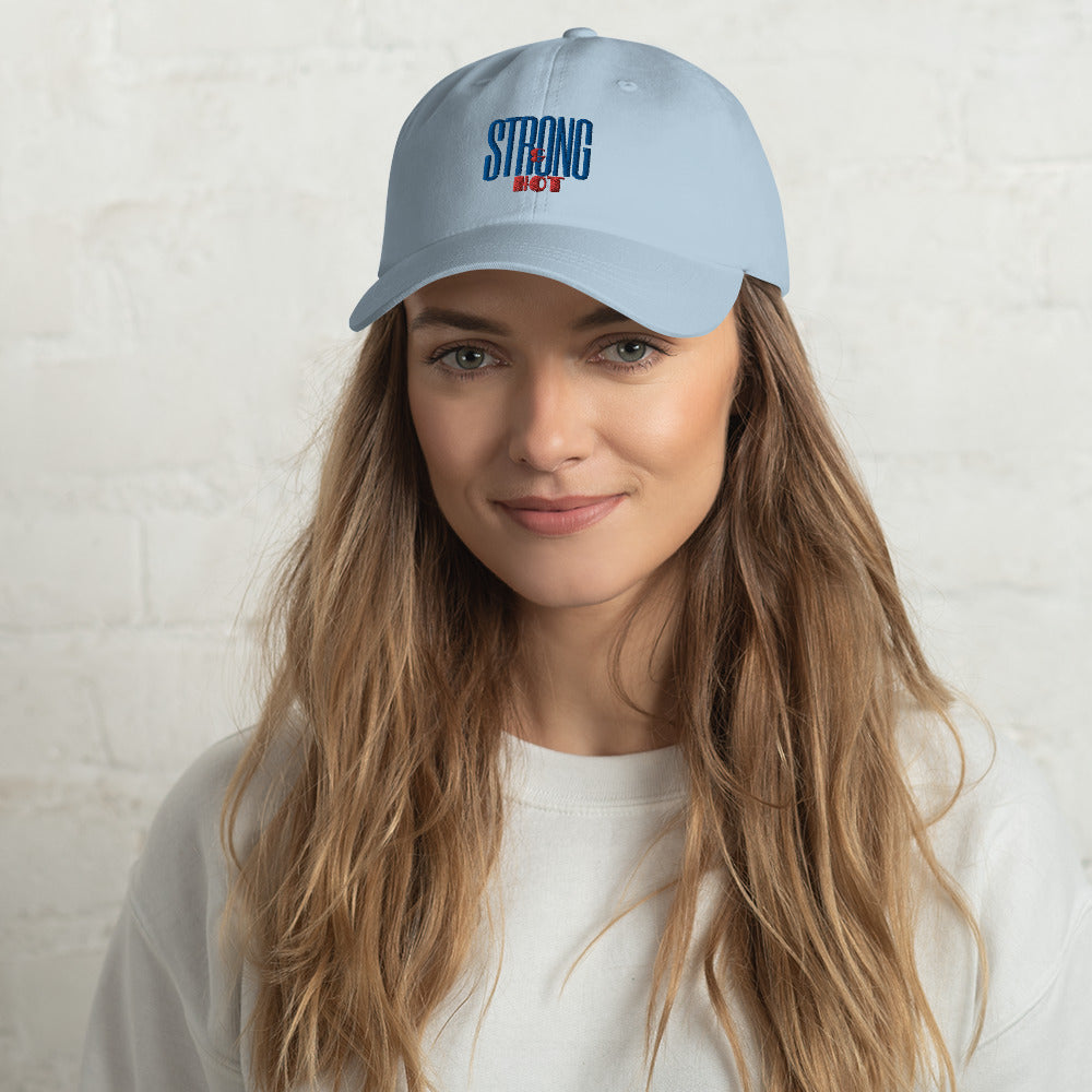 Strong and Hot Embroidered Cap Dad hat