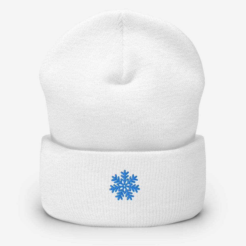 Embroidered Snowflake Cuffed Beanie (EM) - Trending Novelties & Gifts