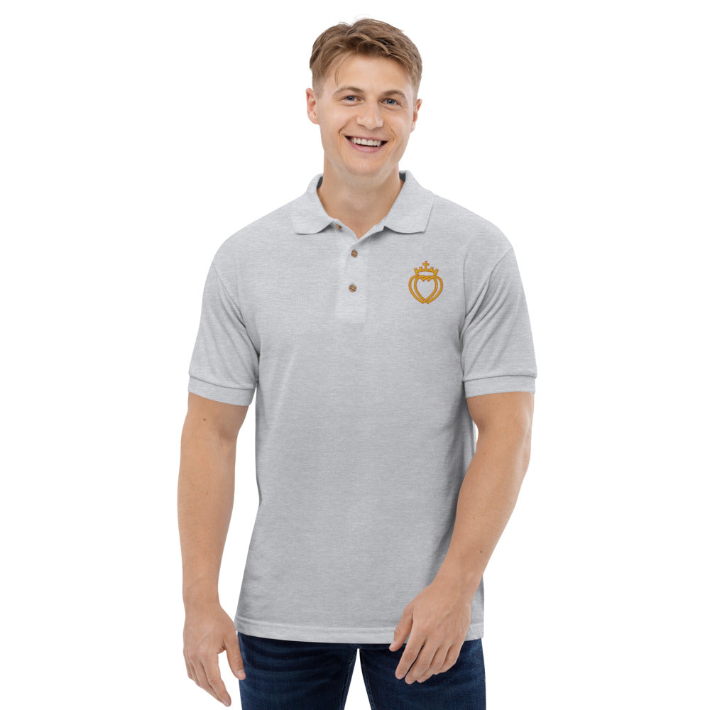 Catholic Tee Sacred Hearts Logo Embroidered Polo Shirt