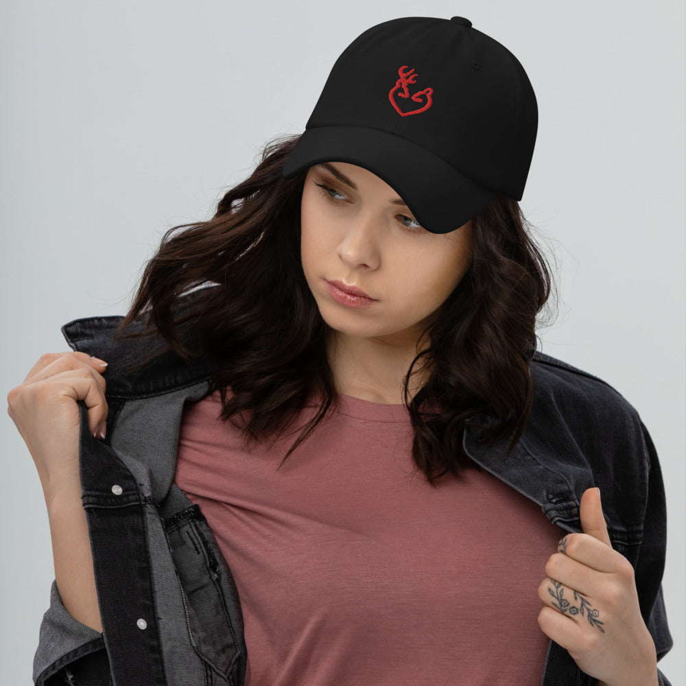 Reindeer Love Embroidered Cap Dad hat