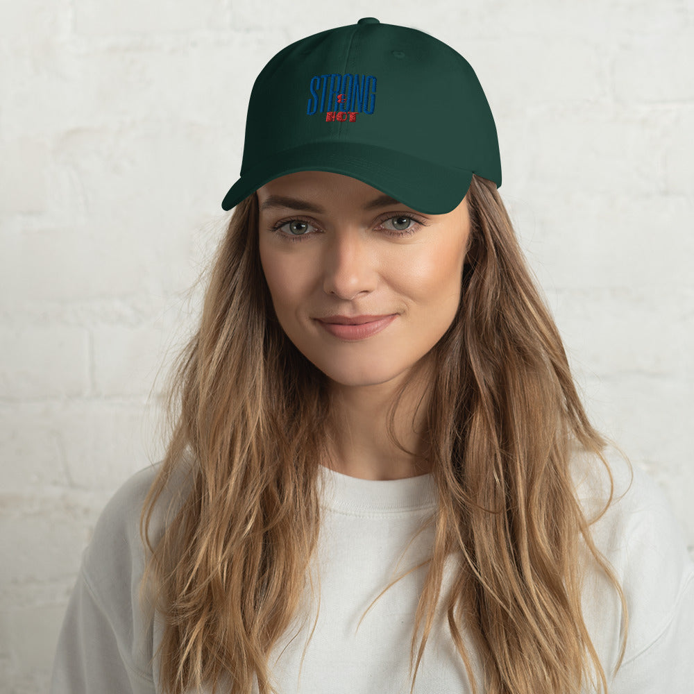 Strong and Hot Embroidered Cap Dad hat