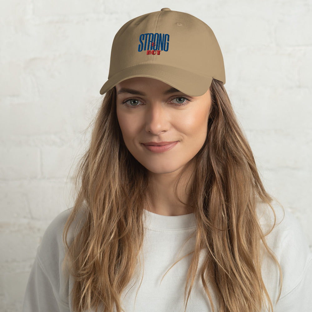 Strong and Hot Embroidered Cap Dad hat