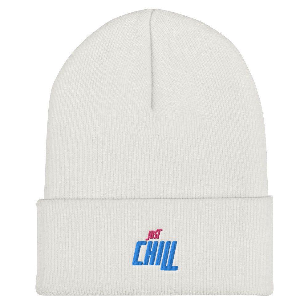 Just Chill Embroidered Cuffed Beanie