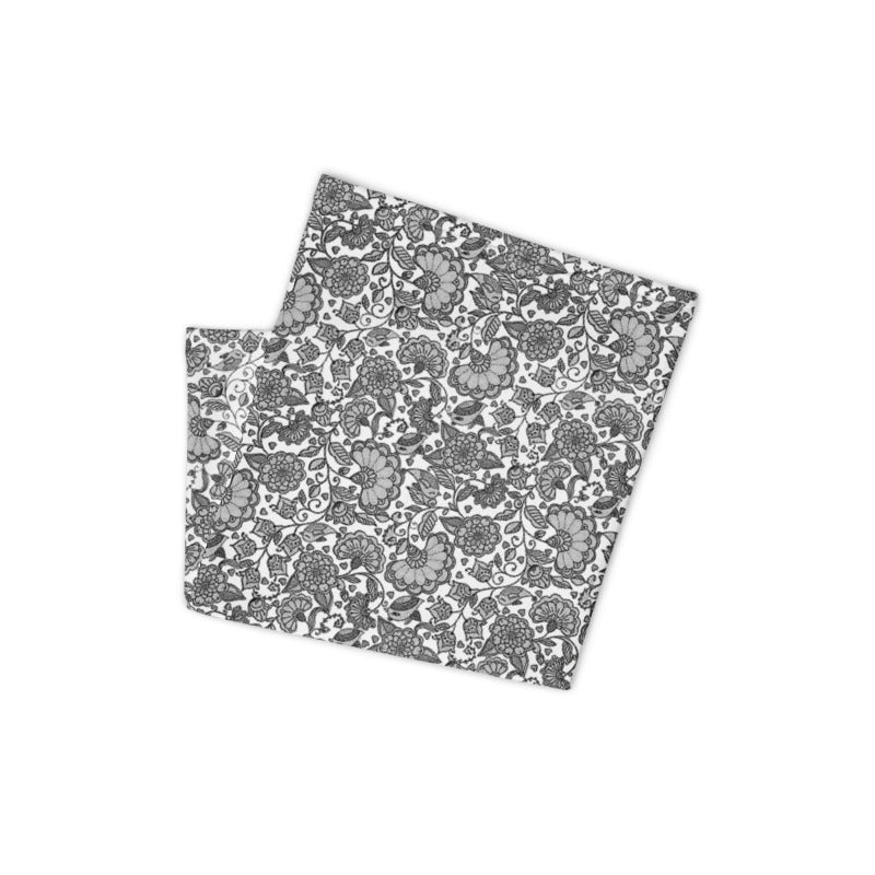 Floral Batik Neck Gaiter Mask Scarf