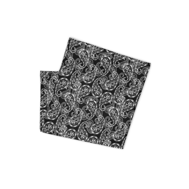 Paisley Black Neck Gaiter Mask Scarf