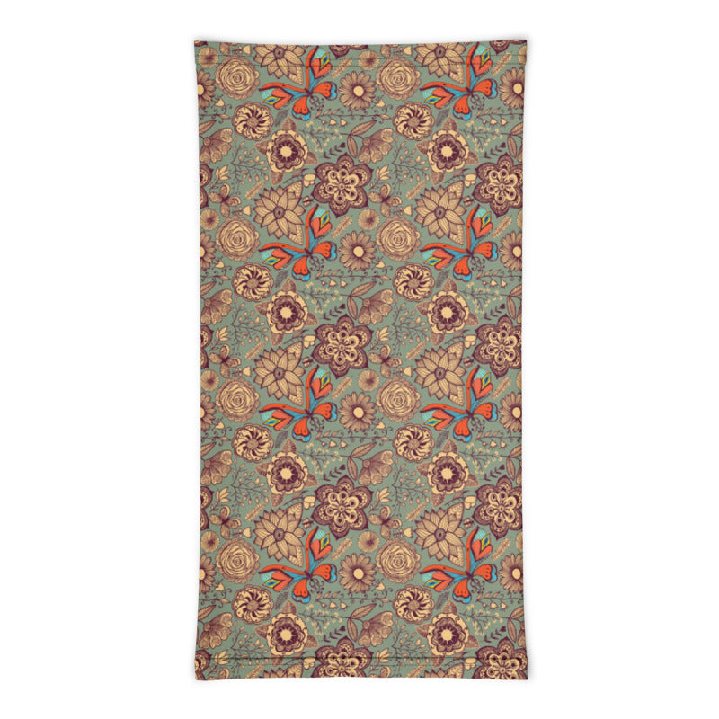 Batik Floral Neck Gaiter Mask