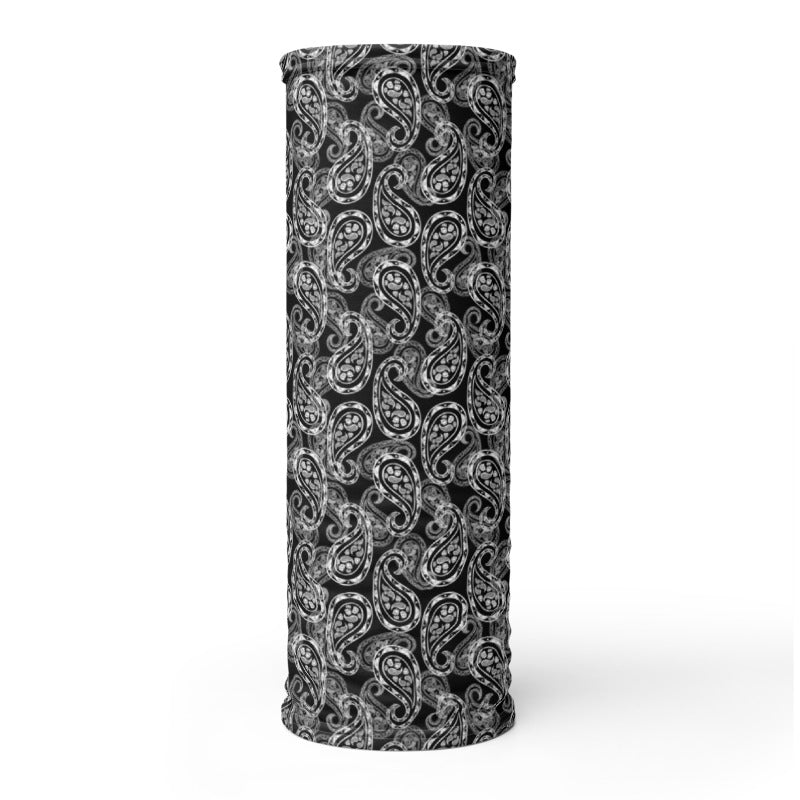 Paisley Black Neck Gaiter Mask Scarf
