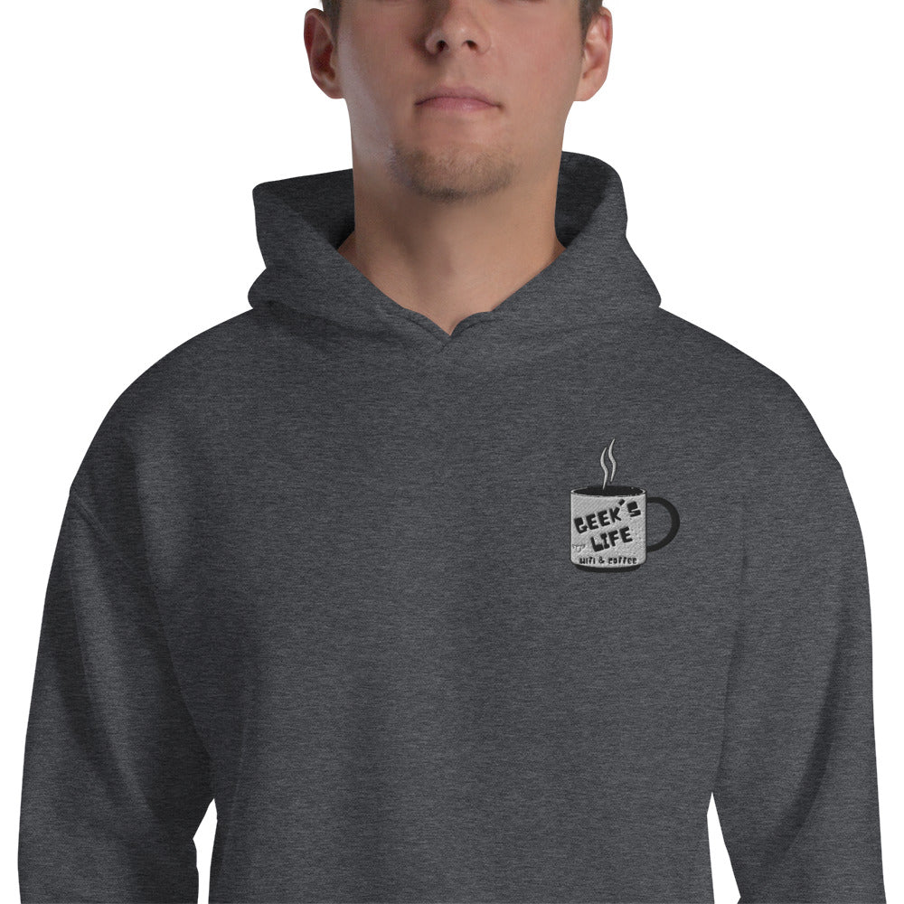 geeks coffee lovers embroidered hoodies