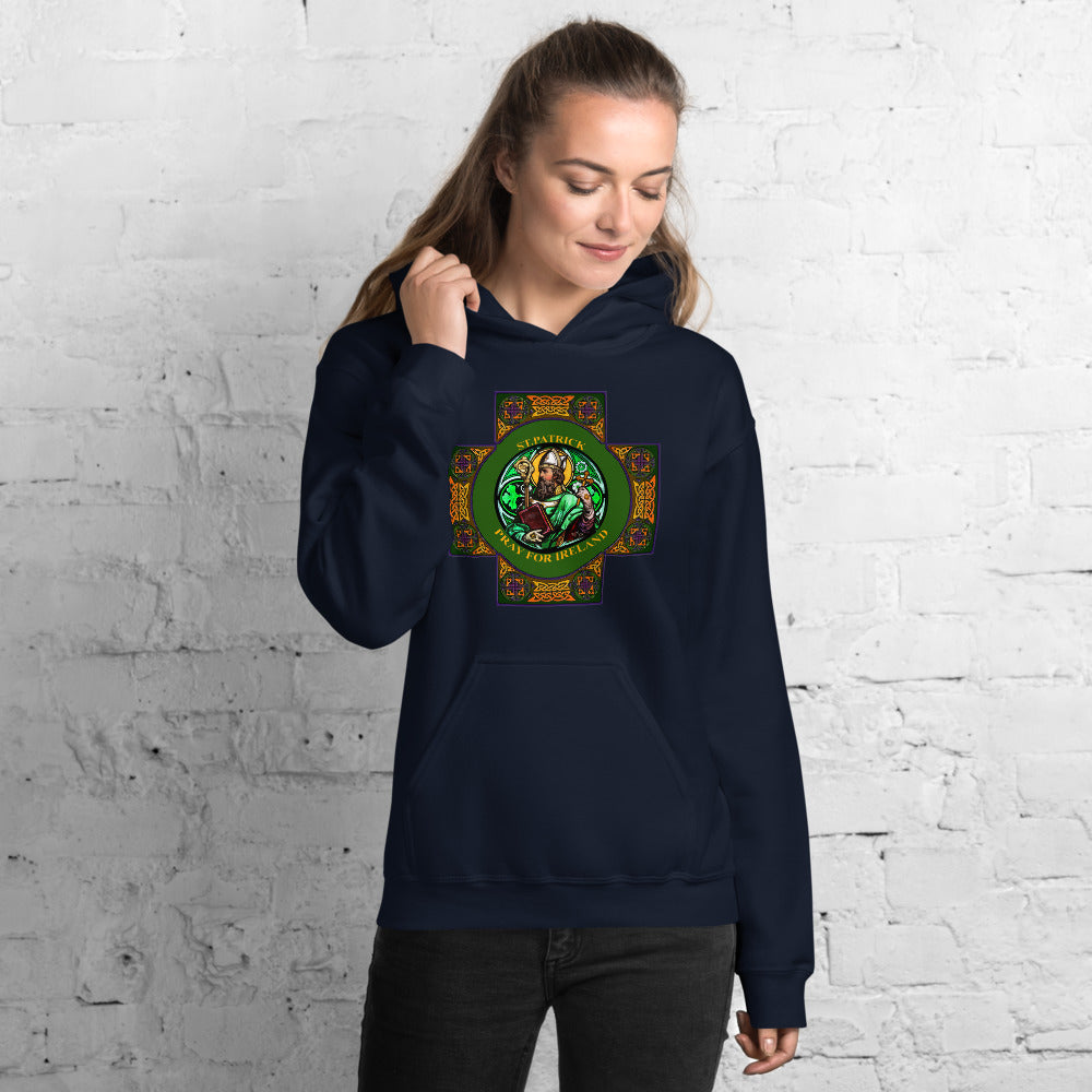 St. Patrick's Pray for us Hoodie, St. Patrick' pray for Ireland hoodie