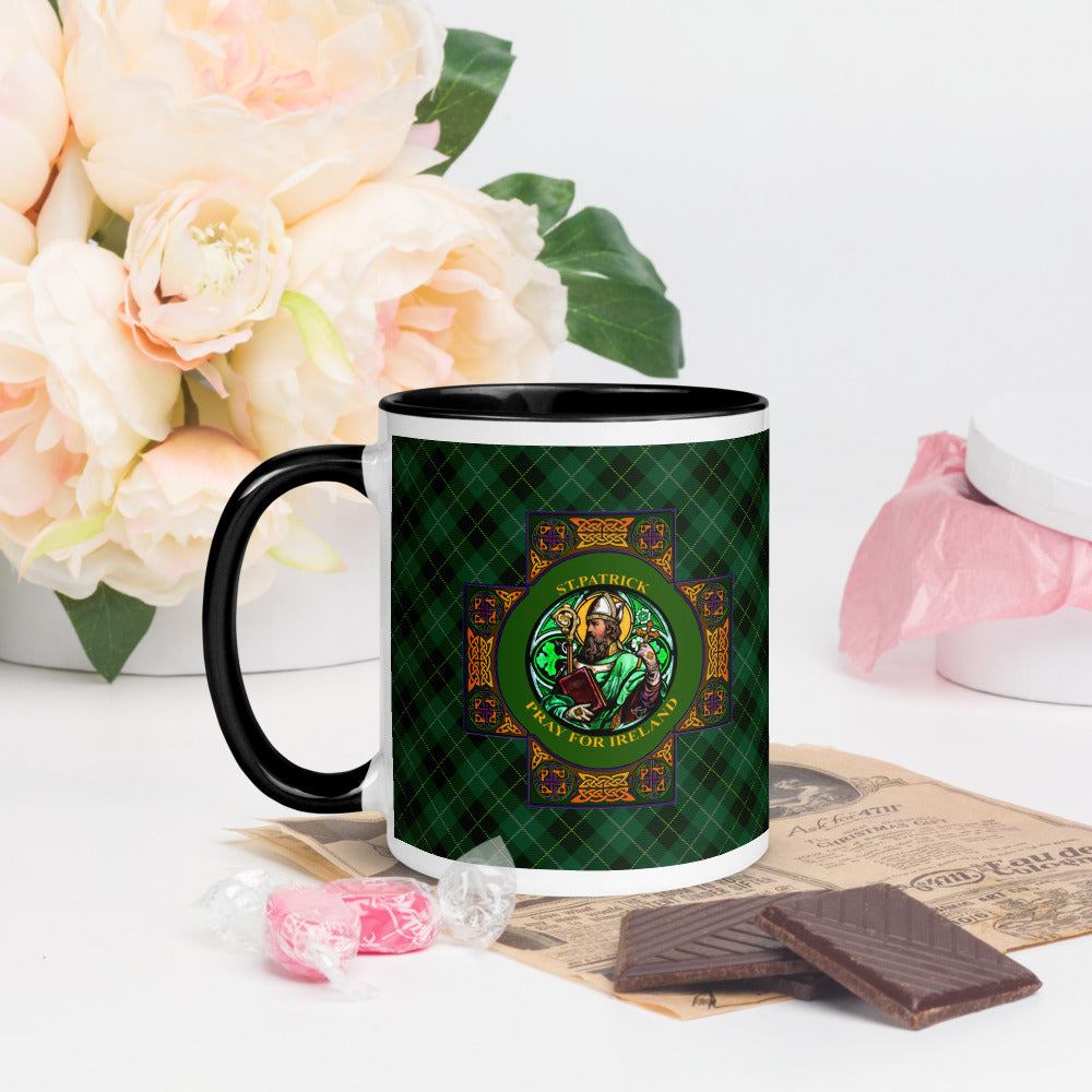 St. Patrick's Pray for Ireland Coffee Mug with Color Inside