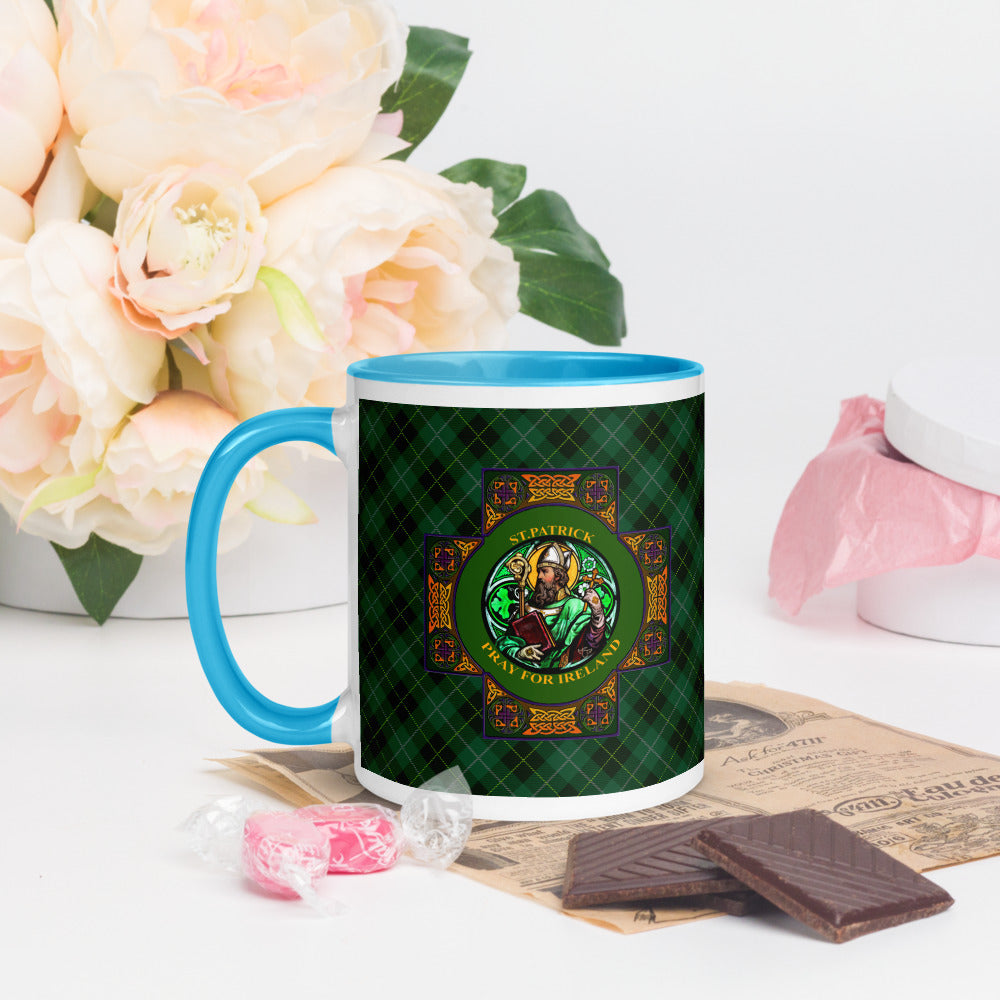 St. Patrick's Pray for Ireland Coffee Mug with Color Inside