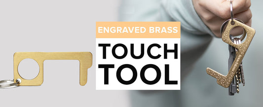 engraved brass touch tool