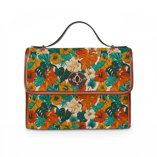 Floral Canvas Bag — Waterproof Summer Tropical Print Handbag - Trending Novelties & Gifts