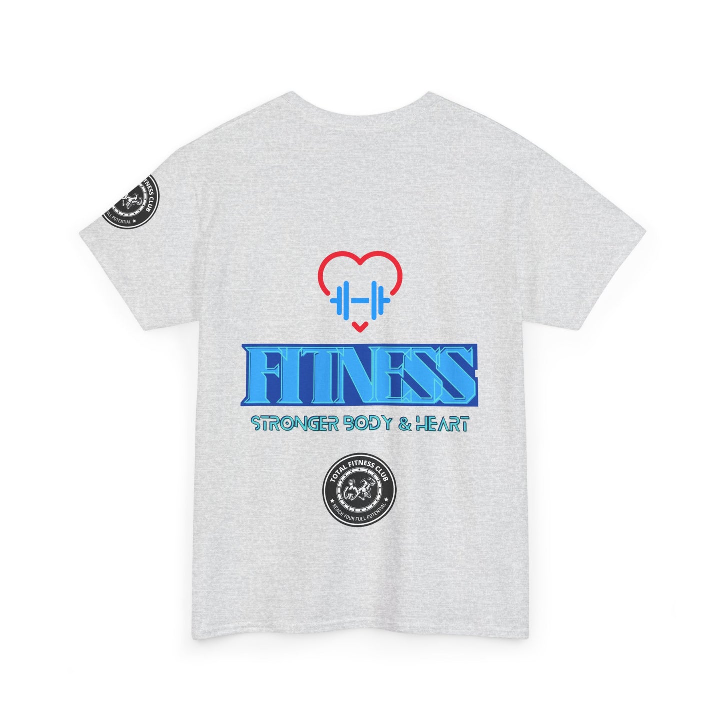 Fitness Quotes Cotton T-shirt (9) - 'Fitness for a Stronger body and heart'. FQT