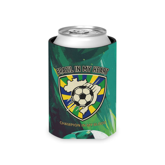 Brazil In My Heart Soccer Can Cooler - Trending Novelties & Gifts
