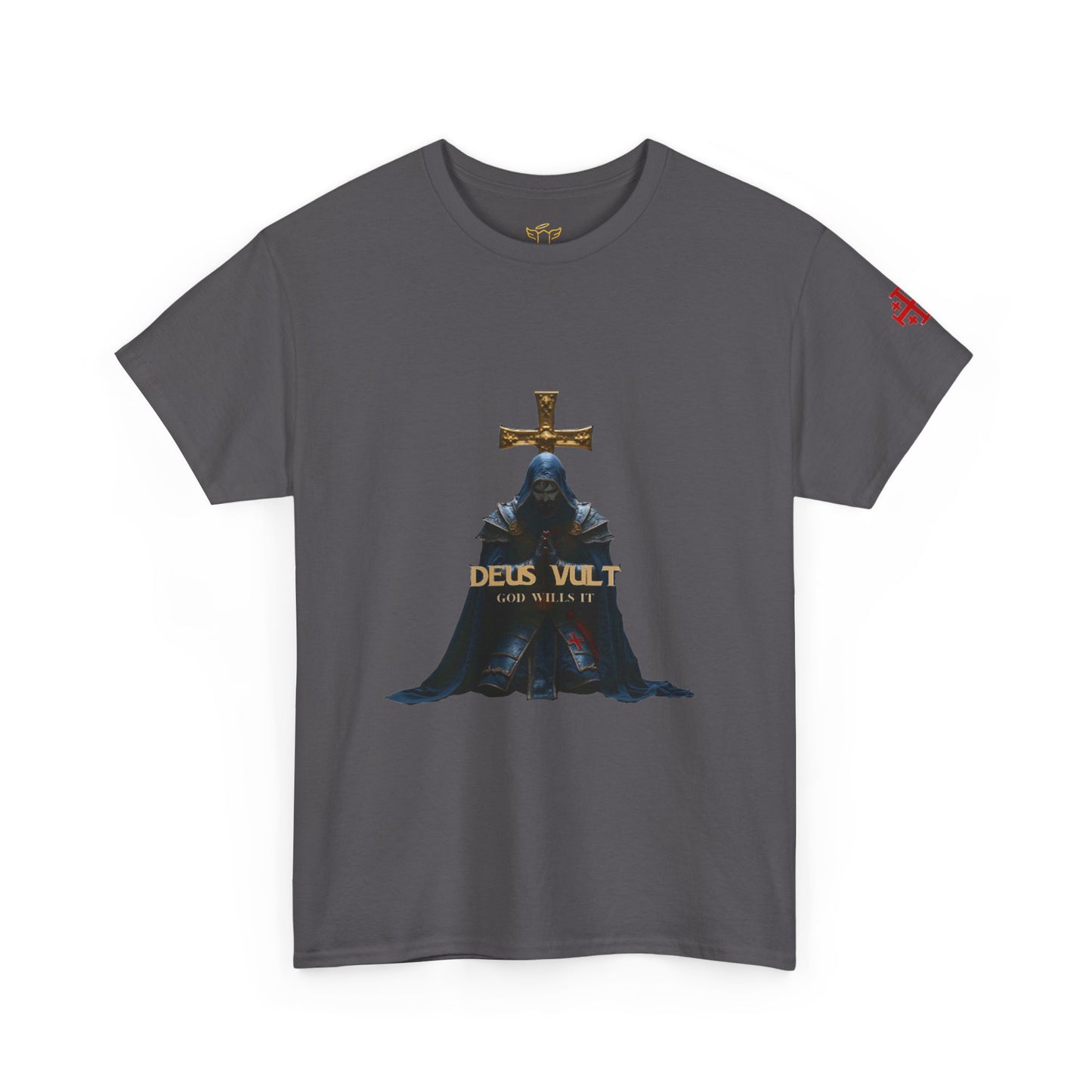 Deus Vult T-Shirt — Medieval Knight Cross Graphic Tee (CT)