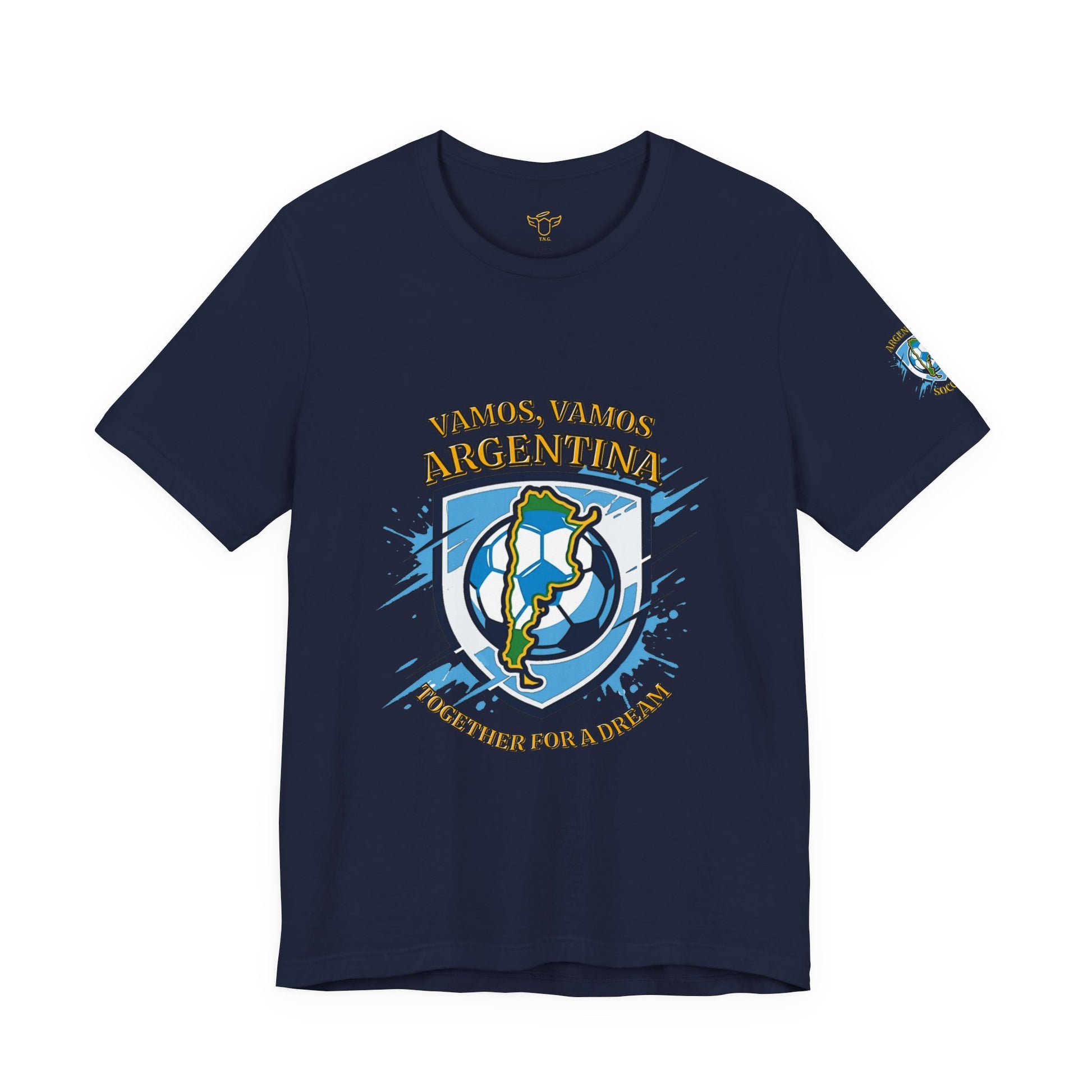 Argentina Soccer T-Shirt - "Vamos, Vamos Argentina" Together for a Dream Fan Tee - Trending Novelties & Gifts