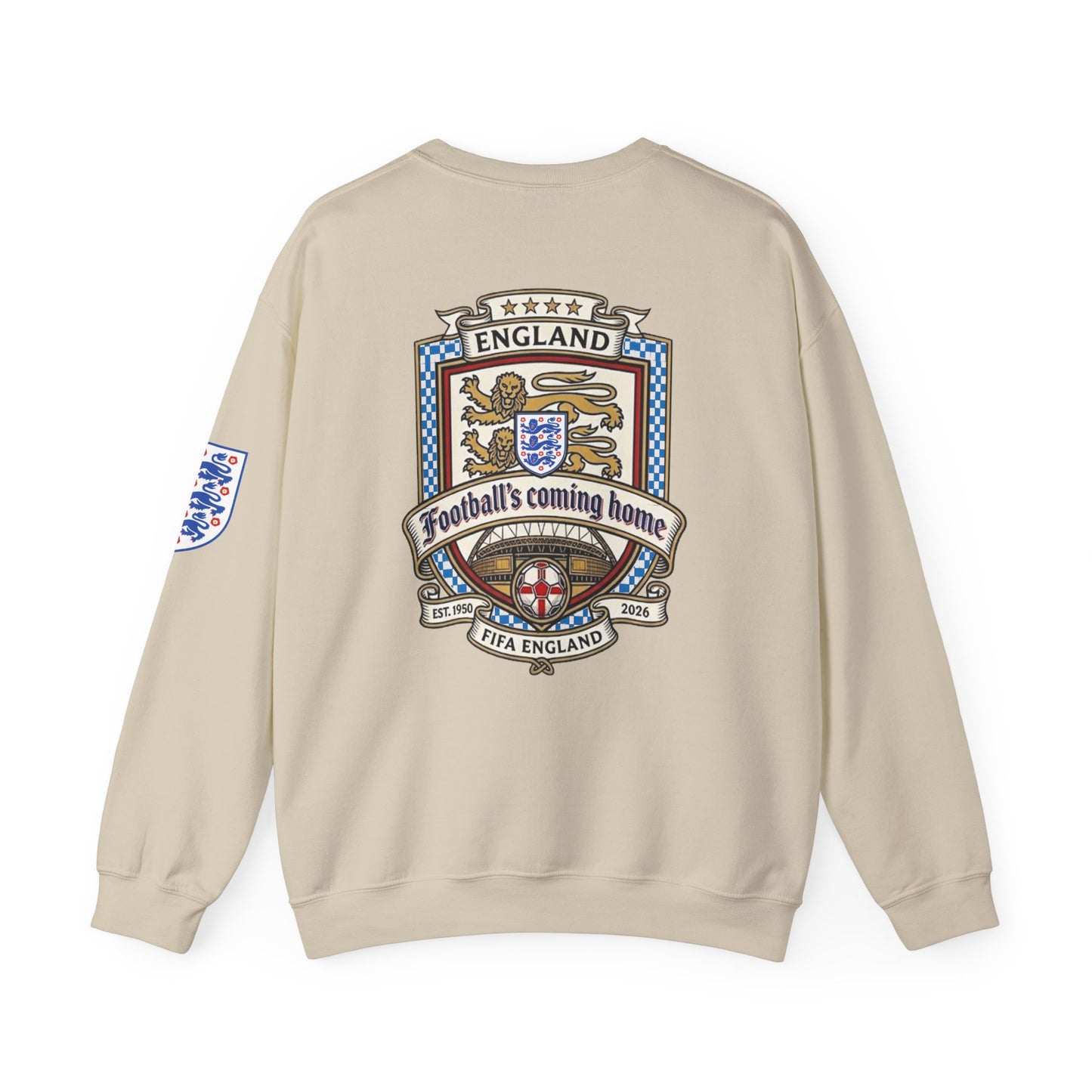 England's Soccer Fans' Crewneck Sweatshirt - "Football's Coming Home"
