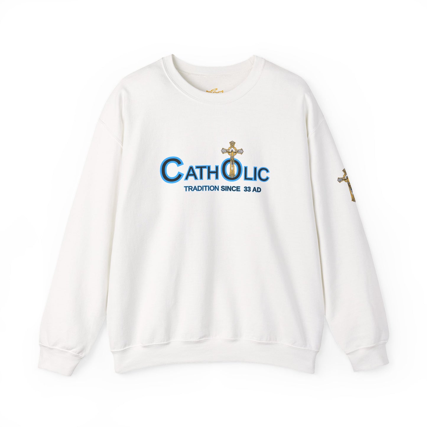 Catholic Crewneck Sweatshirt – "Tradition Since 33 AD" Religious Pullover ((CT)