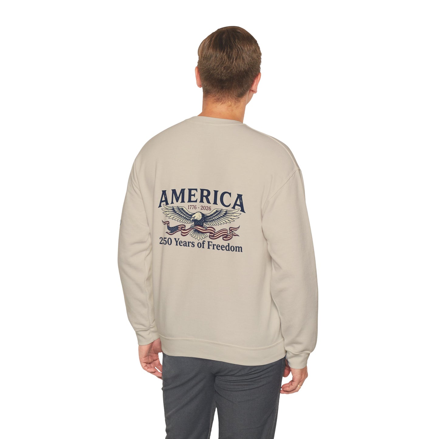 USA 250th Anniversary Crewneck Sweatshirt | America's 250 Years of Freedom Sweatshirt - Trending Novelties & Gifts