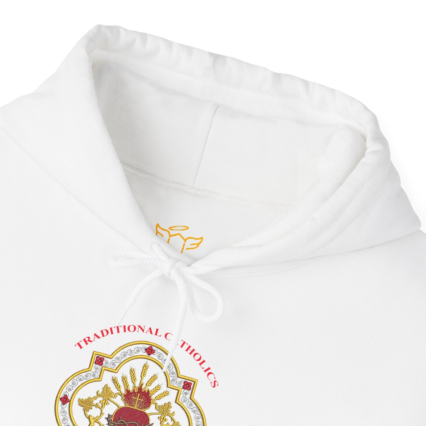 Sacred Heart Rose Hoodie — Spiritual Heart Graphic Sweatshirt (CT)