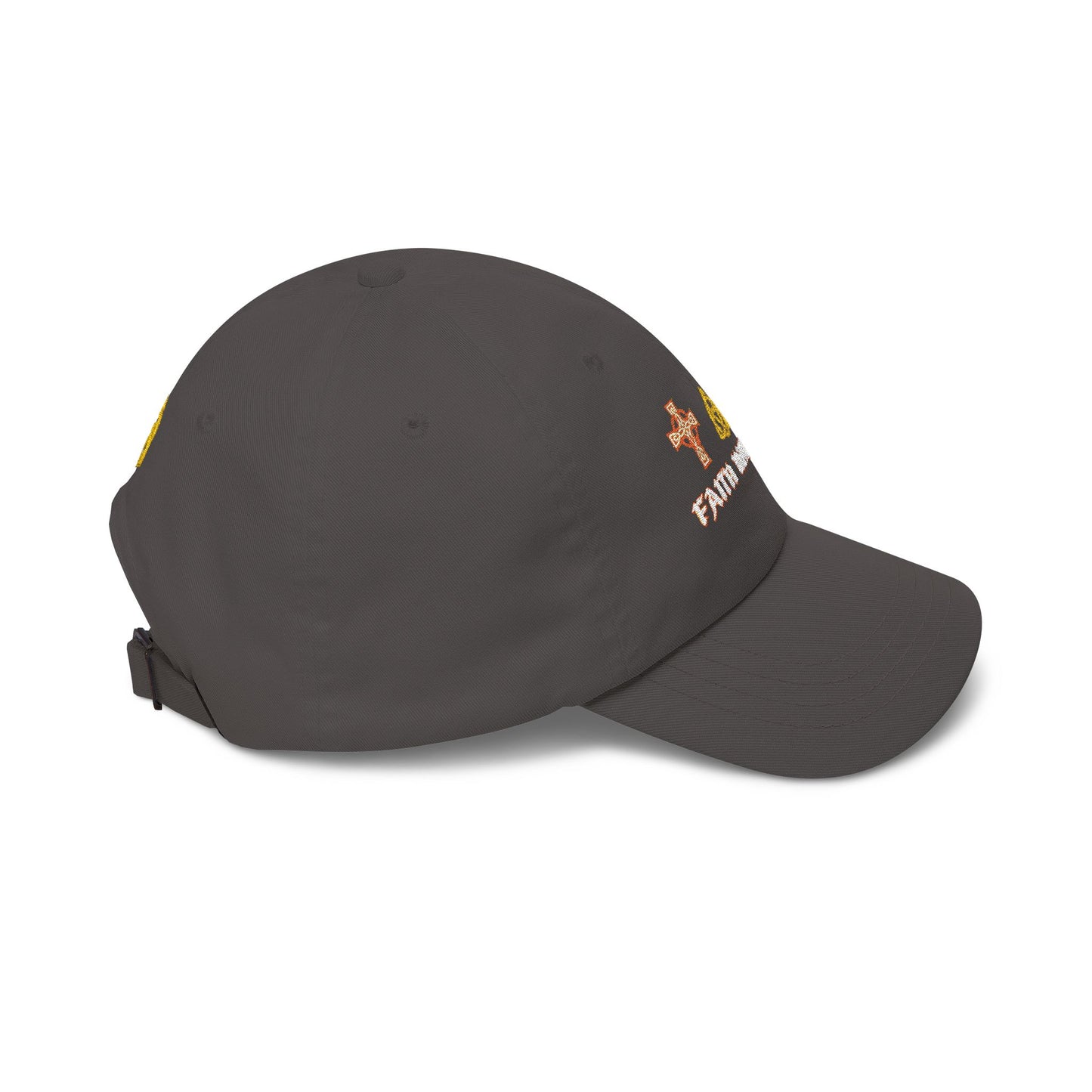 Celtic Faith Hope Love Cap — Embroidered Celtic Christian Symbols Baseball Cap (EM)