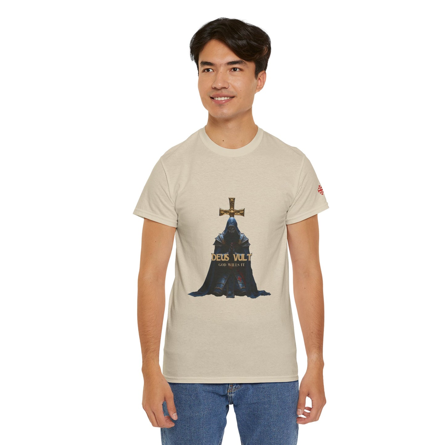 Deus Vult T-Shirt — Medieval Knight Cross Graphic Tee (CT)