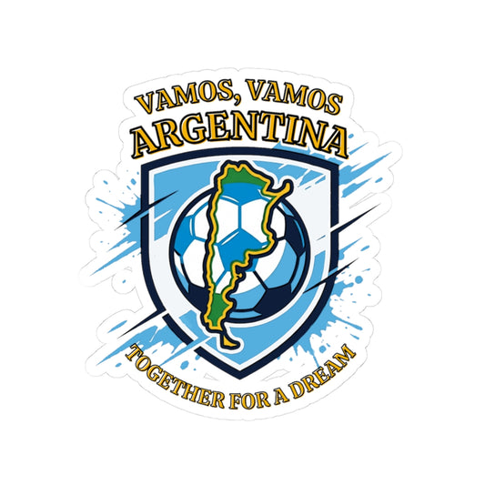 Argentina Soccer Sticker — "Vamos, Vamos Argentina" Kiss-Cut Football Sticker - Trending Novelties & Gifts