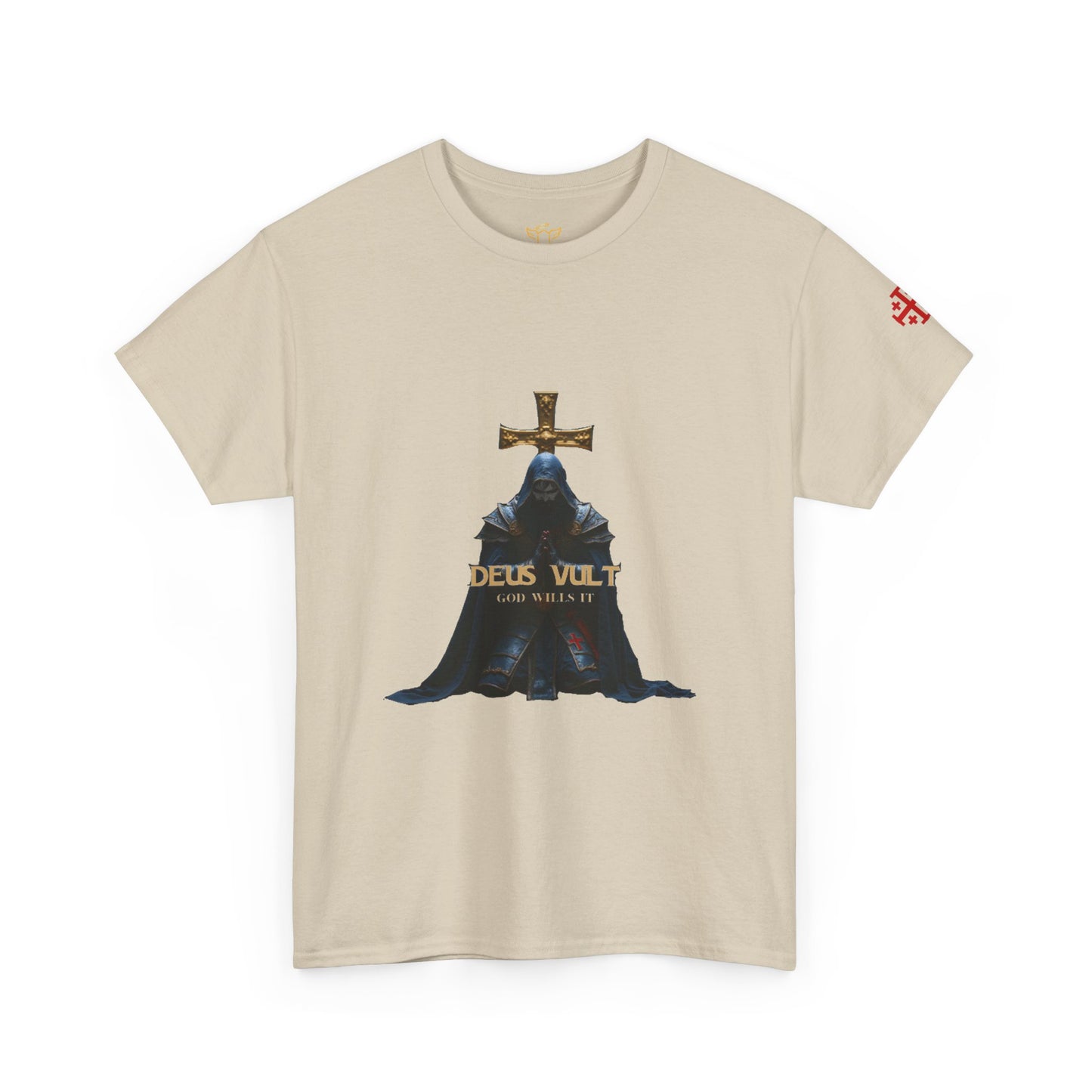 Deus Vult T-Shirt — Medieval Knight Cross Graphic Tee (CT)