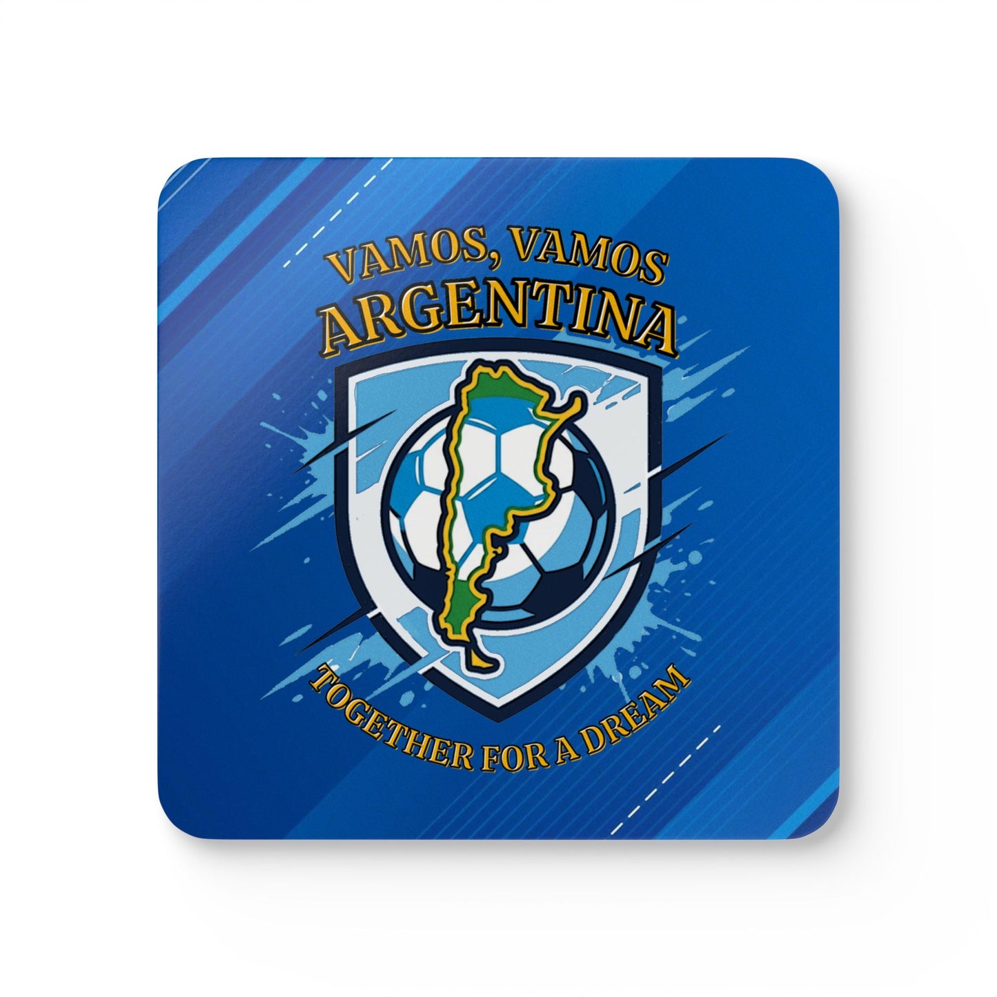 Argentina Soccer Cork Coaster Set — "Vamos, Vamos Argentina" Football Drink Coasters - Trending Novelties & Gifts