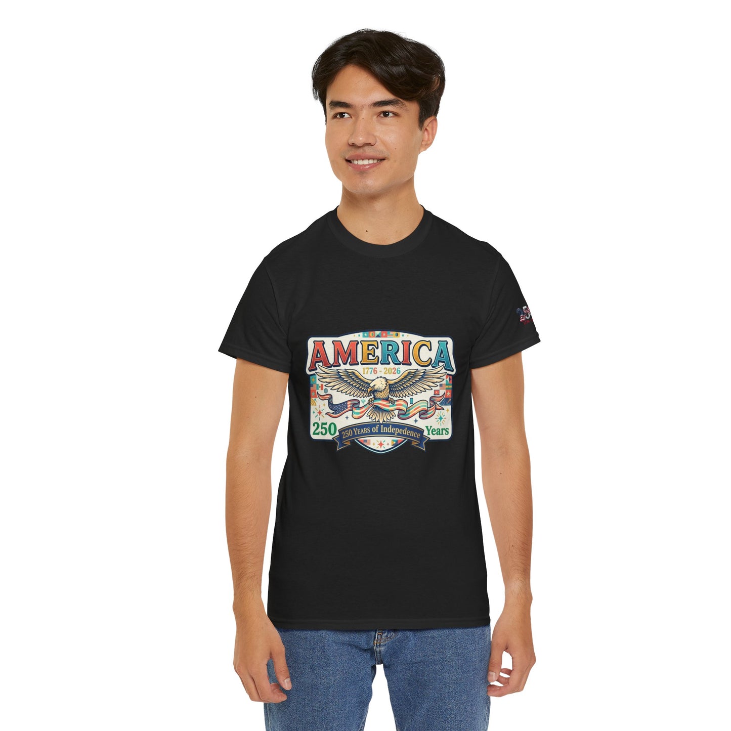 USA 250th ANNIVERSARY Vintage Graphic Tee — 250 Years Patriotic Independence Day Shirt - Trending Novelties & Gifts