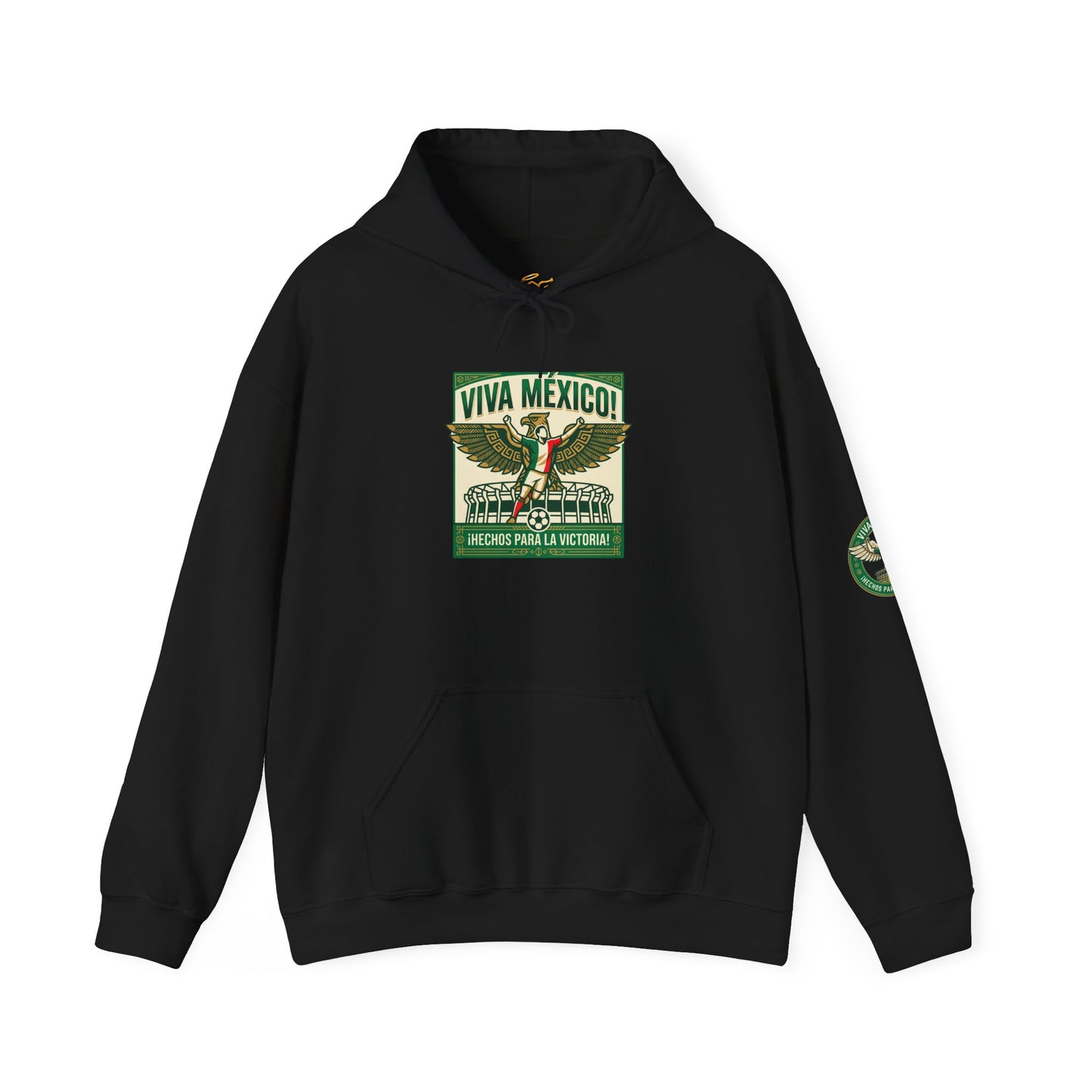 Viva México Soccer Hoodie — Retro Eagle Mexican Pride Graphic