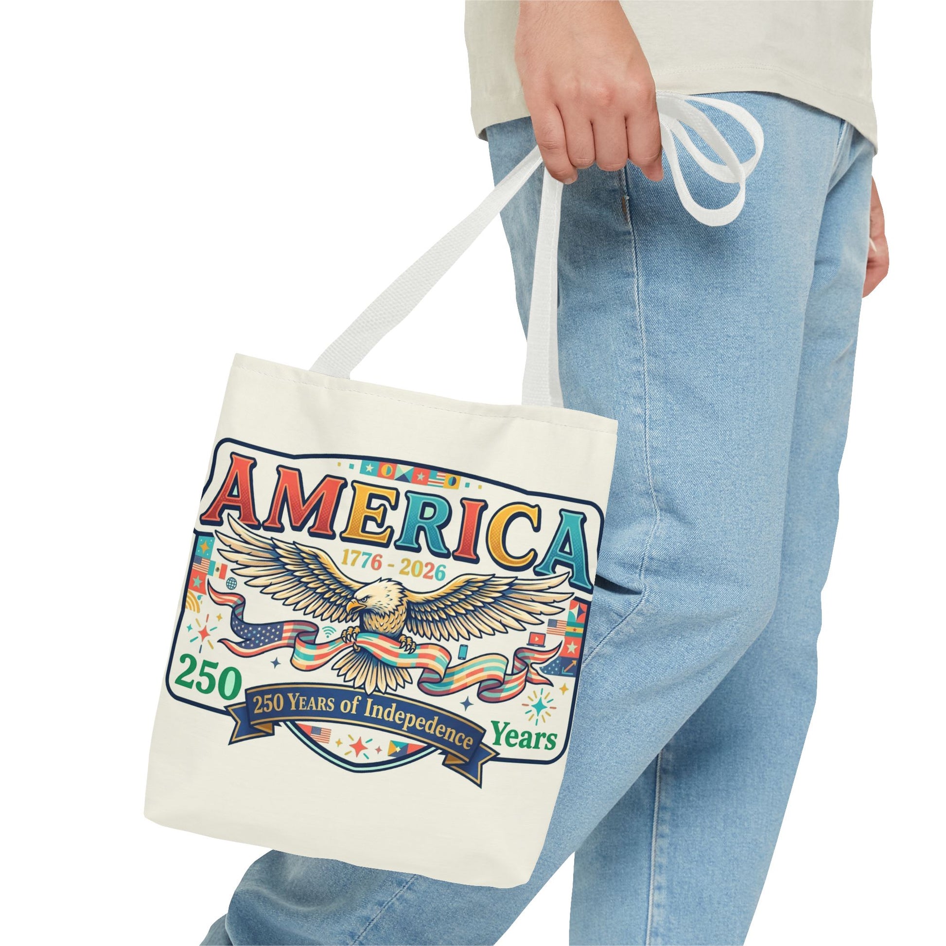 USA 250th ANNIVERSARY Tote Bag — America's 250th ANNIVERSARY Patriotic Eagle Tote - Trending Novelties & Gifts