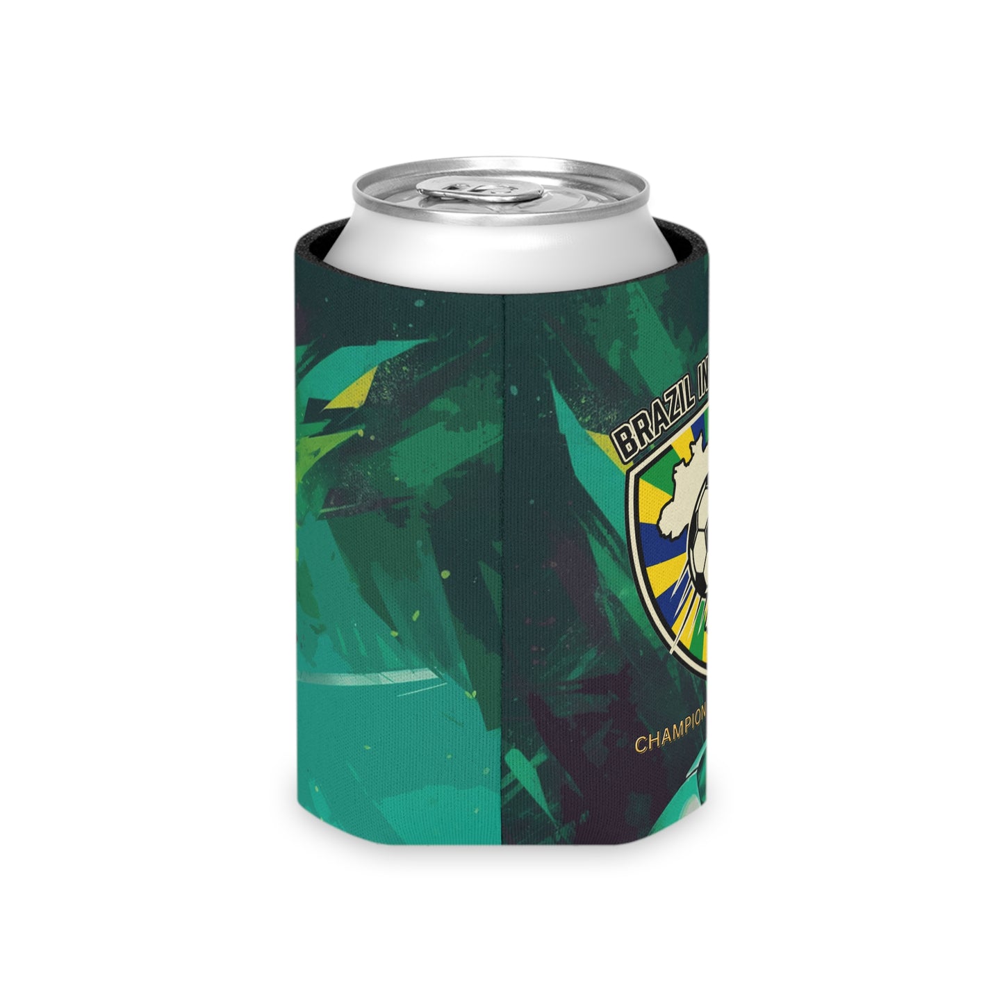 Brazil In My Heart Soccer Can Cooler - Trending Novelties & Gifts