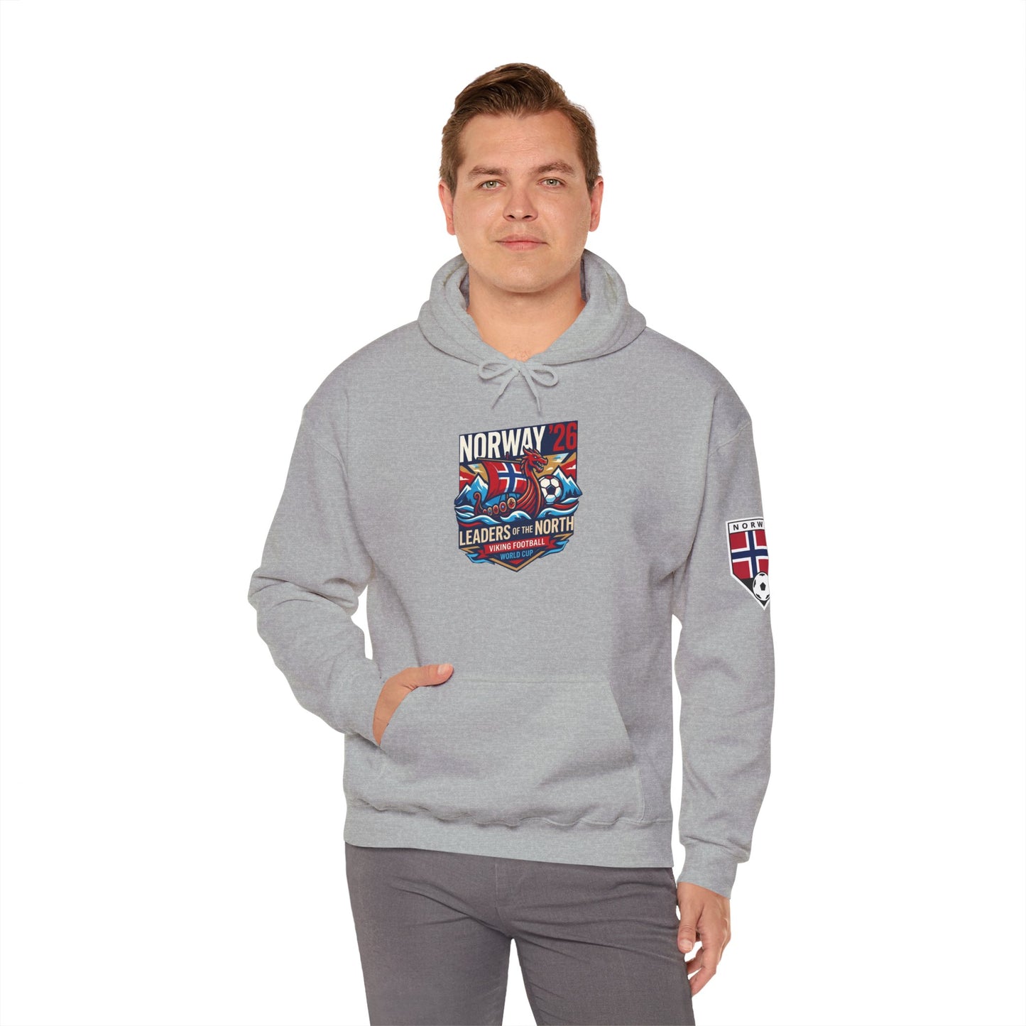 Norway '26 Leaders of the North Hoodie — Norwegian Soccer Fan Pullover