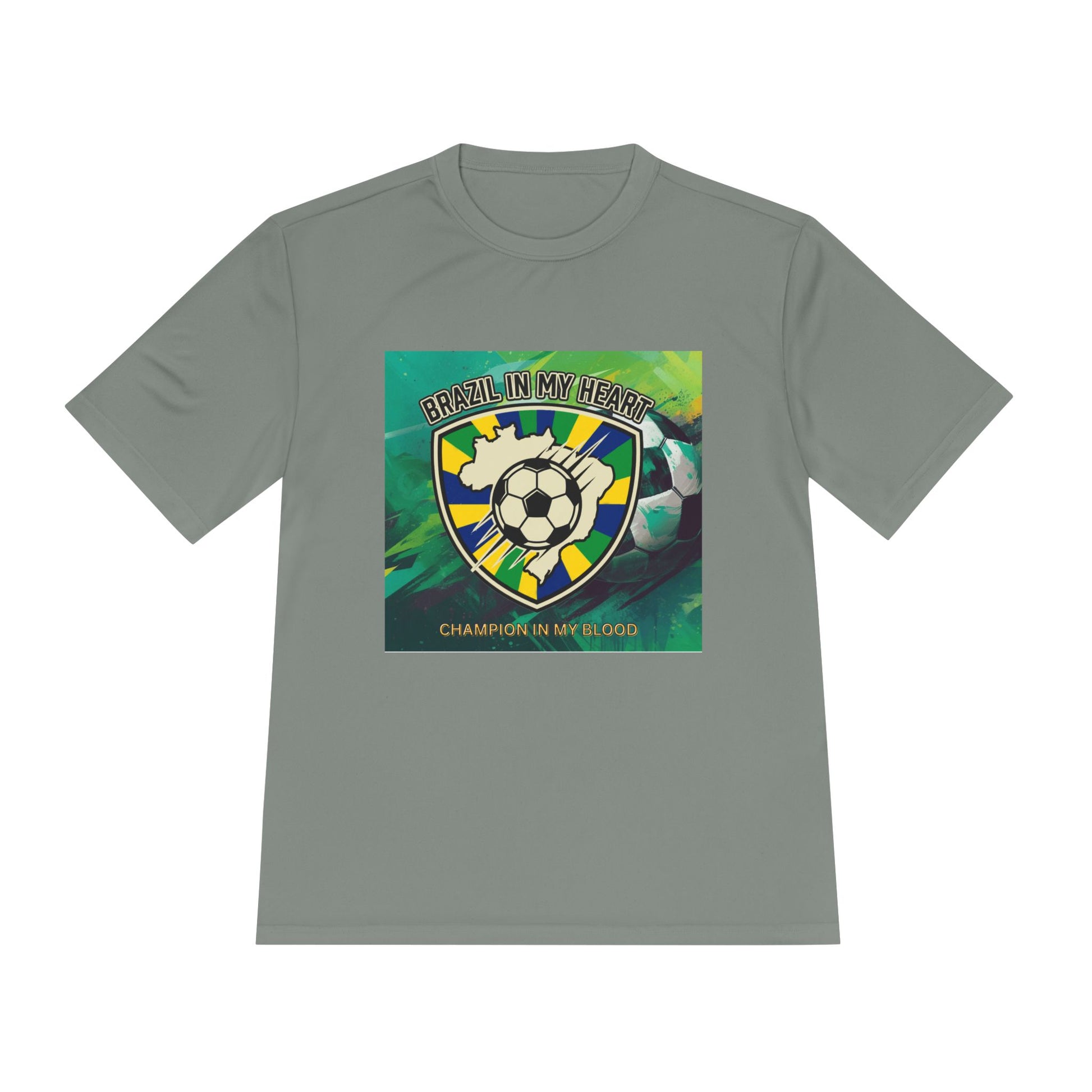 Brazil In My Heart Soccer Tee — Champion In My Blood Moisture-Wicking Shirt - Trending Novelties & Gifts