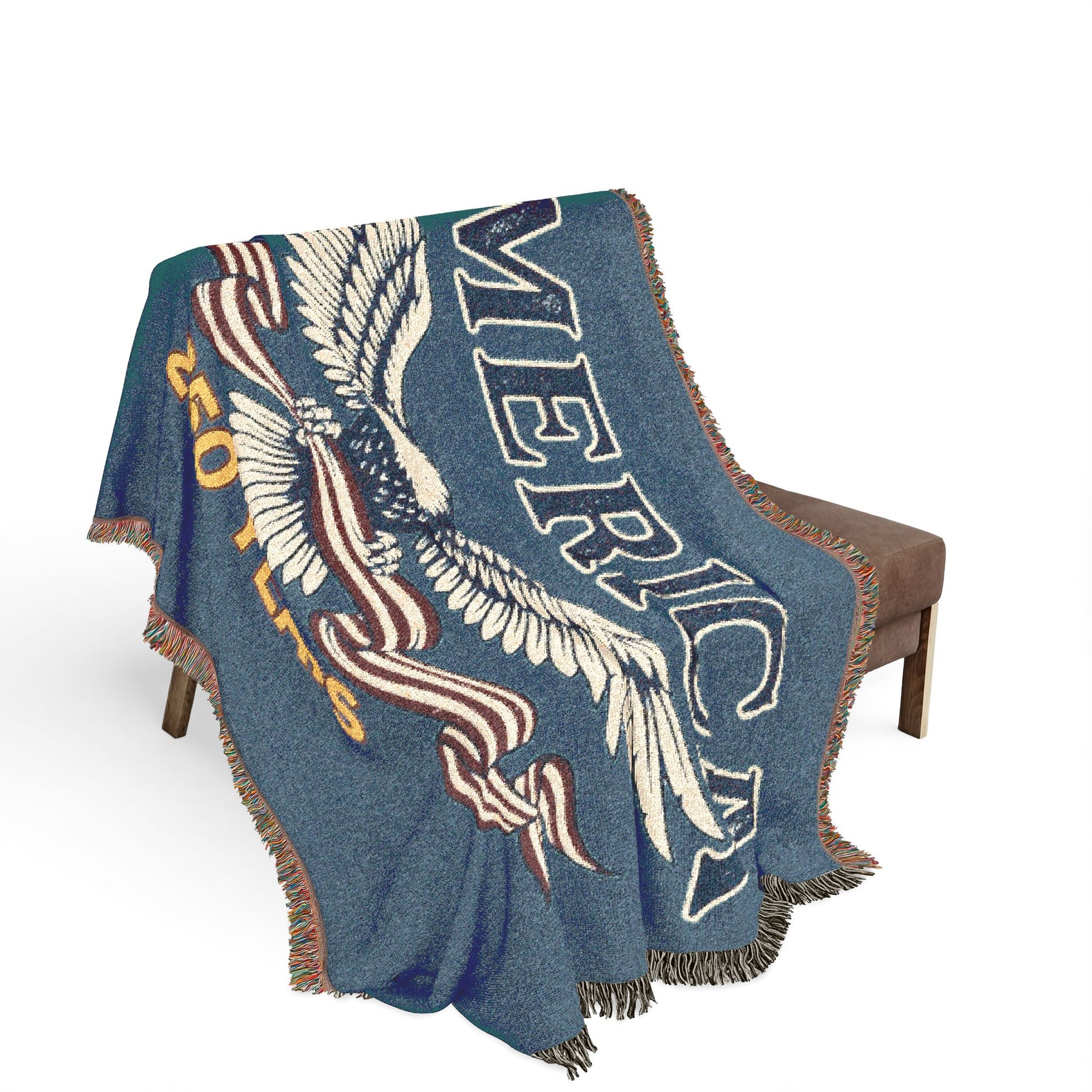 USA 250th ANNIVERSARY Woven Blanket | America 250 Years  Patriotic Eagle Throw - Trending Novelties & Gifts