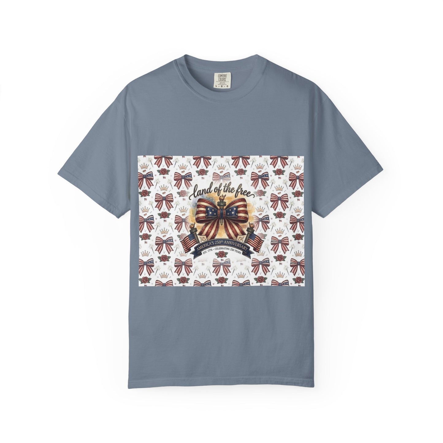 USA 250th Patriotic T-Shirt — American Flag Bow Graphic Tee - Trending Novelties & Gifts