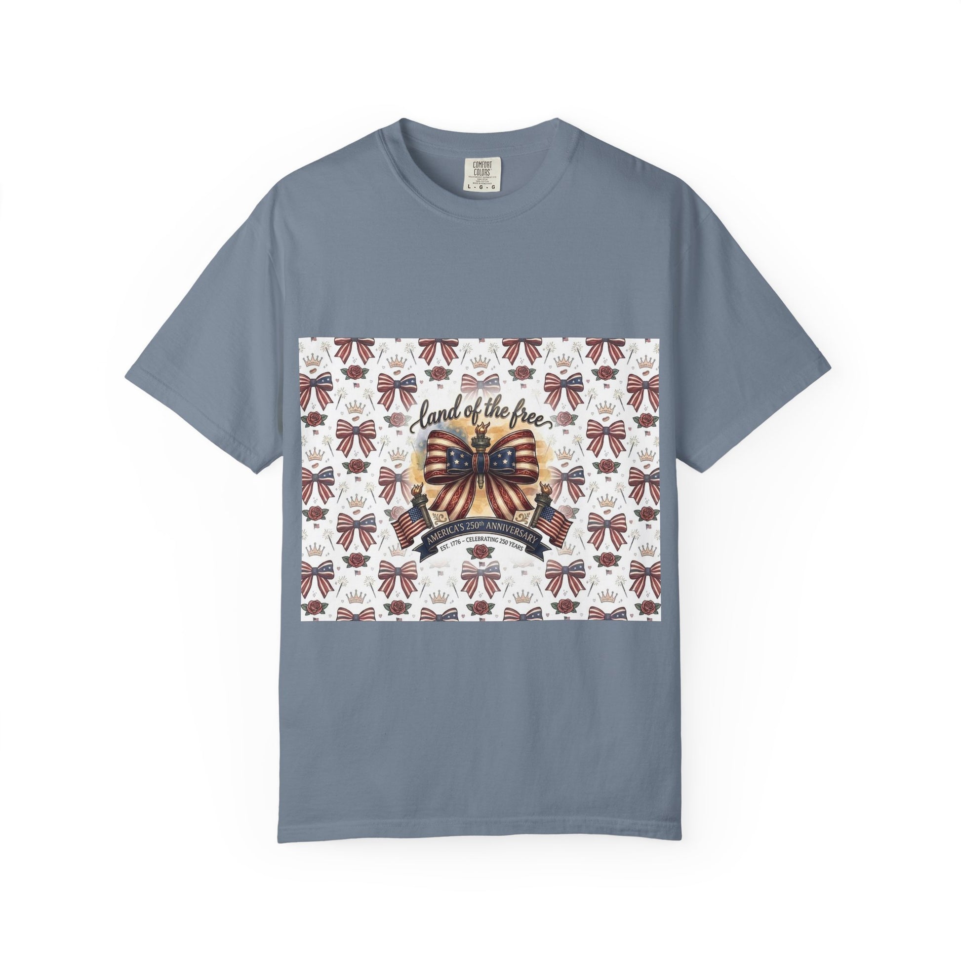 USA 250th Patriotic T-Shirt — American Flag Bow Graphic Tee - Trending Novelties & Gifts