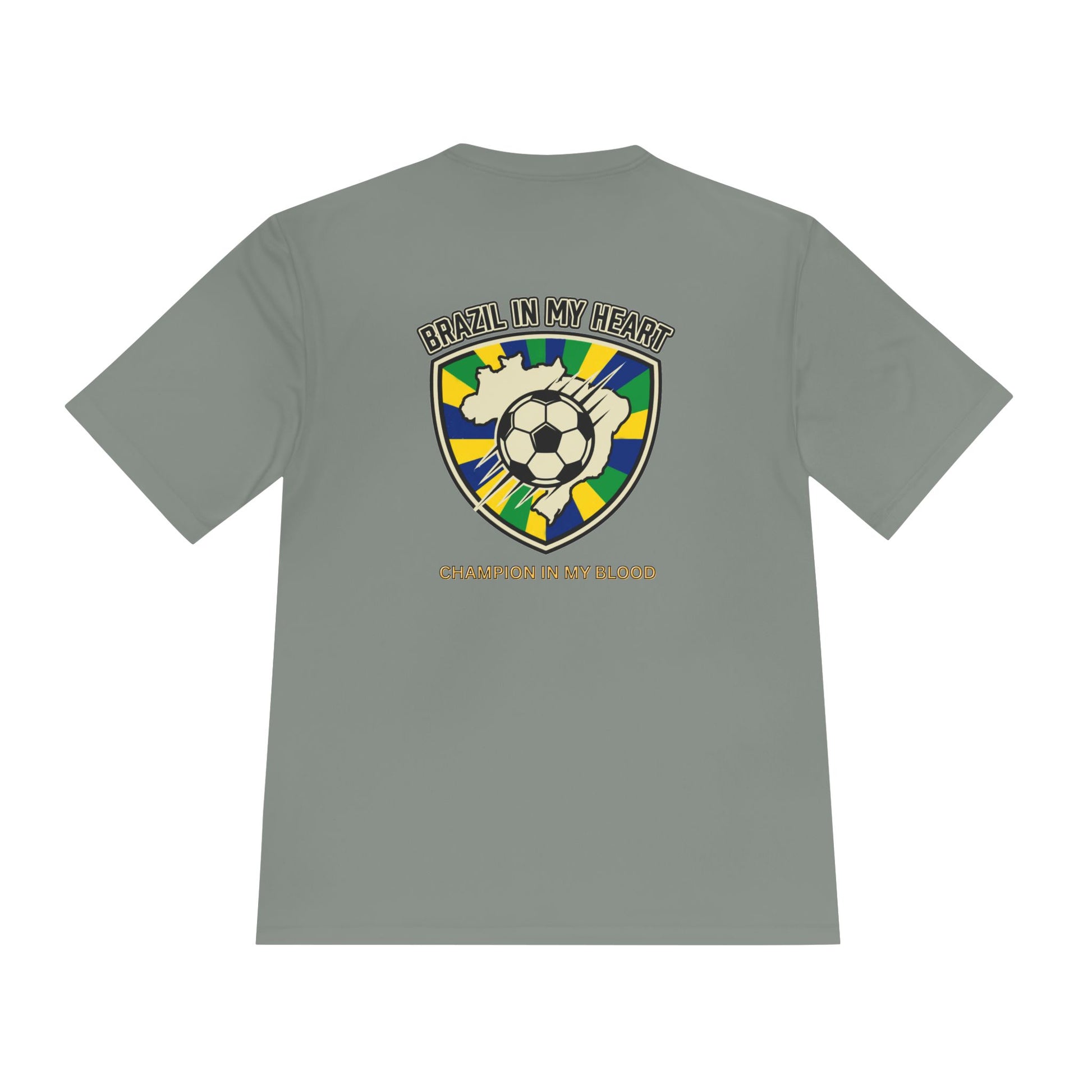 Brazil In My Heart Soccer Tee — Champion In My Blood Moisture-Wicking Shirt - Trending Novelties & Gifts
