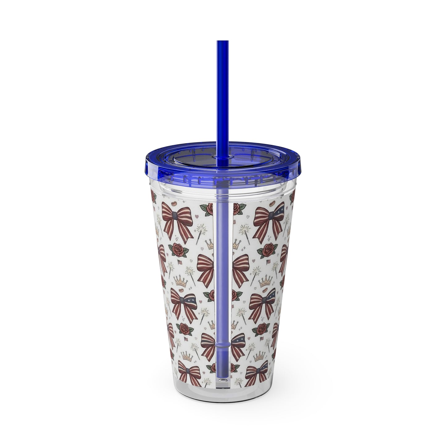 USA 250th ANNIVERSARY 16oz Tumbler with Straw | Patriotic 'Land of the Free' 16oz Tumbler with Straw - Trending Novelties & Gifts
