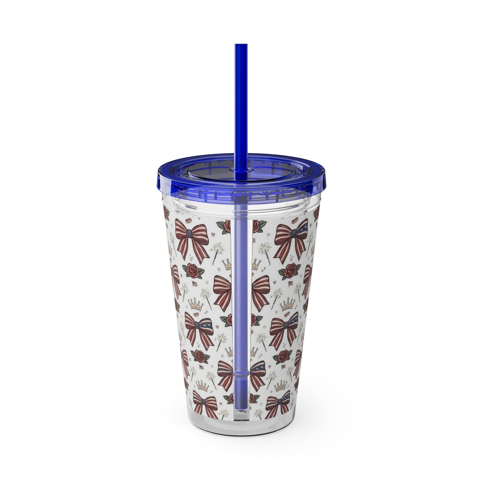 USA 250th ANNIVERSARY 16oz Tumbler with Straw | Patriotic 'Land of the Free' 16oz Tumbler with Straw - Trending Novelties & Gifts