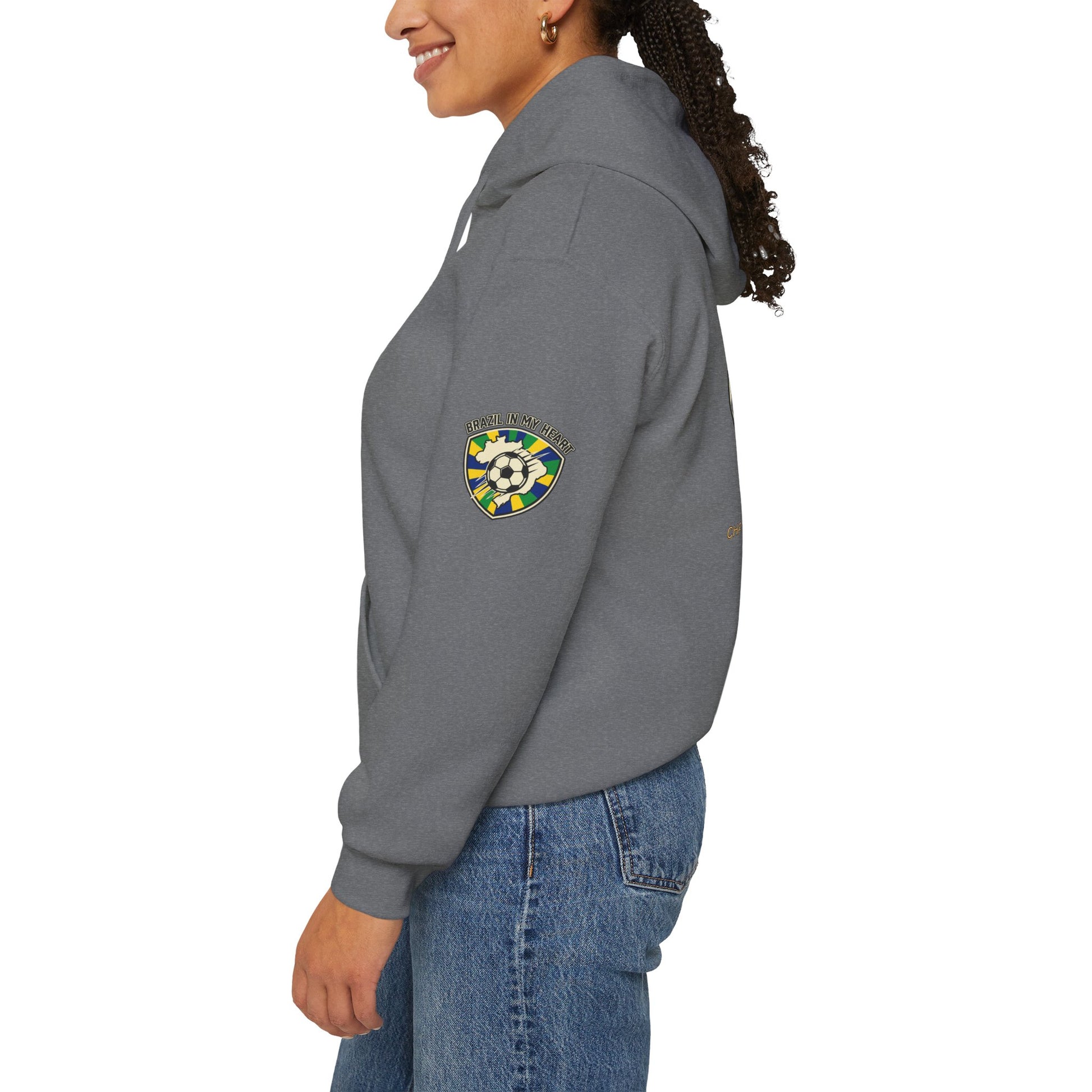 Brazil Pride Shield Soccer Hoodie | Brazil retro soccer hoodie - Trending Novelties & Gifts