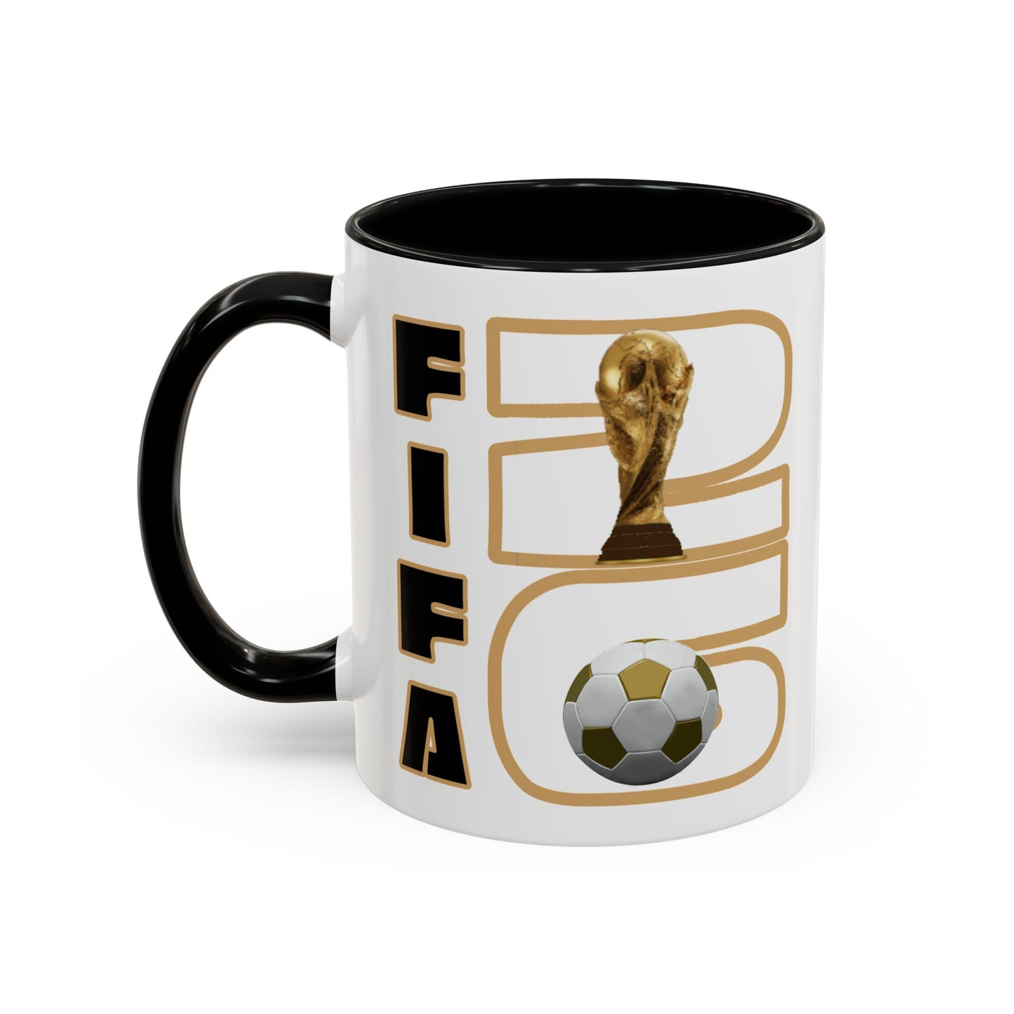 FIFA World Cup '26 Coffee Mug — Soccer Trophy & Ball Graphic 11/15oz