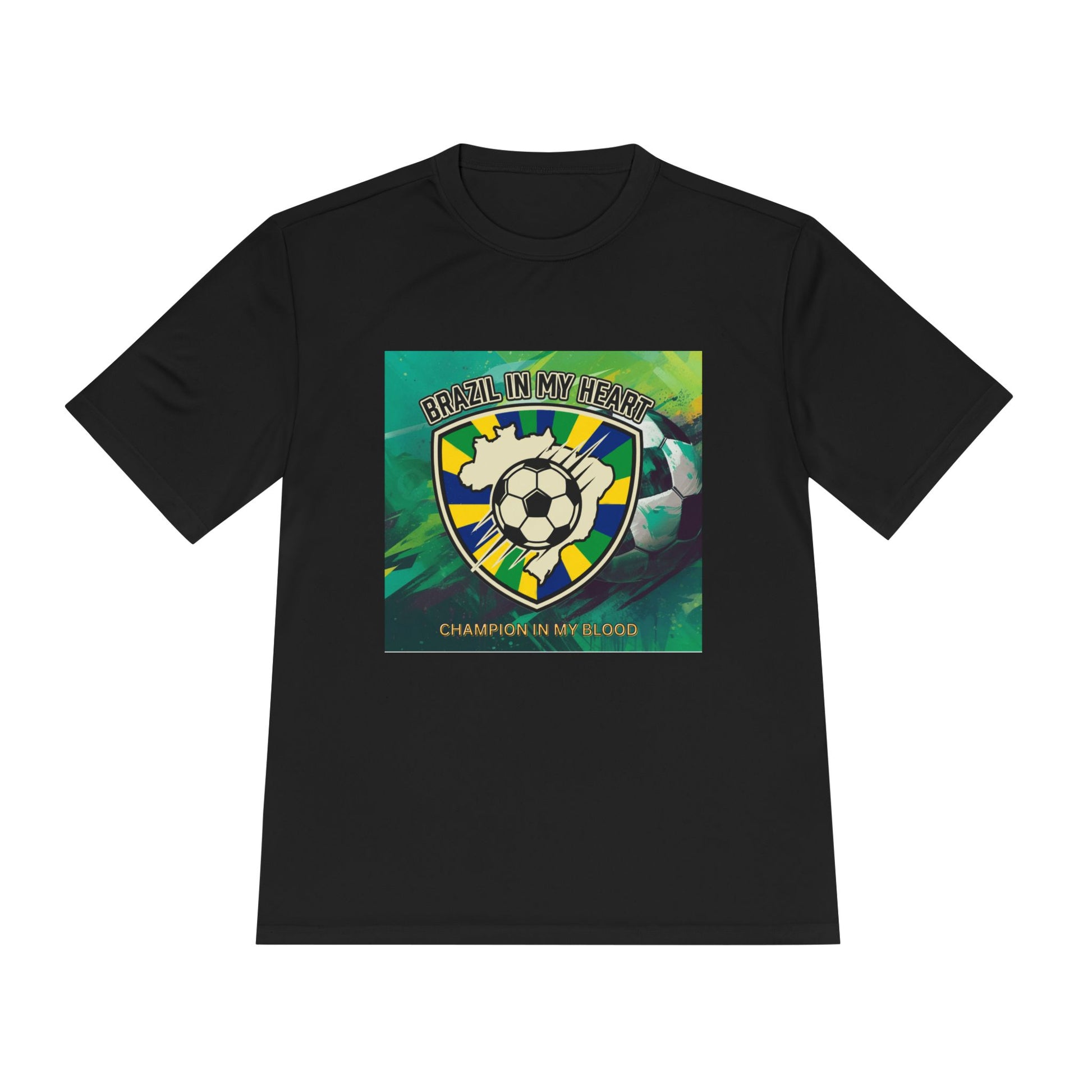 Brazil In My Heart Soccer Tee — Champion In My Blood Moisture-Wicking Shirt - Trending Novelties & Gifts