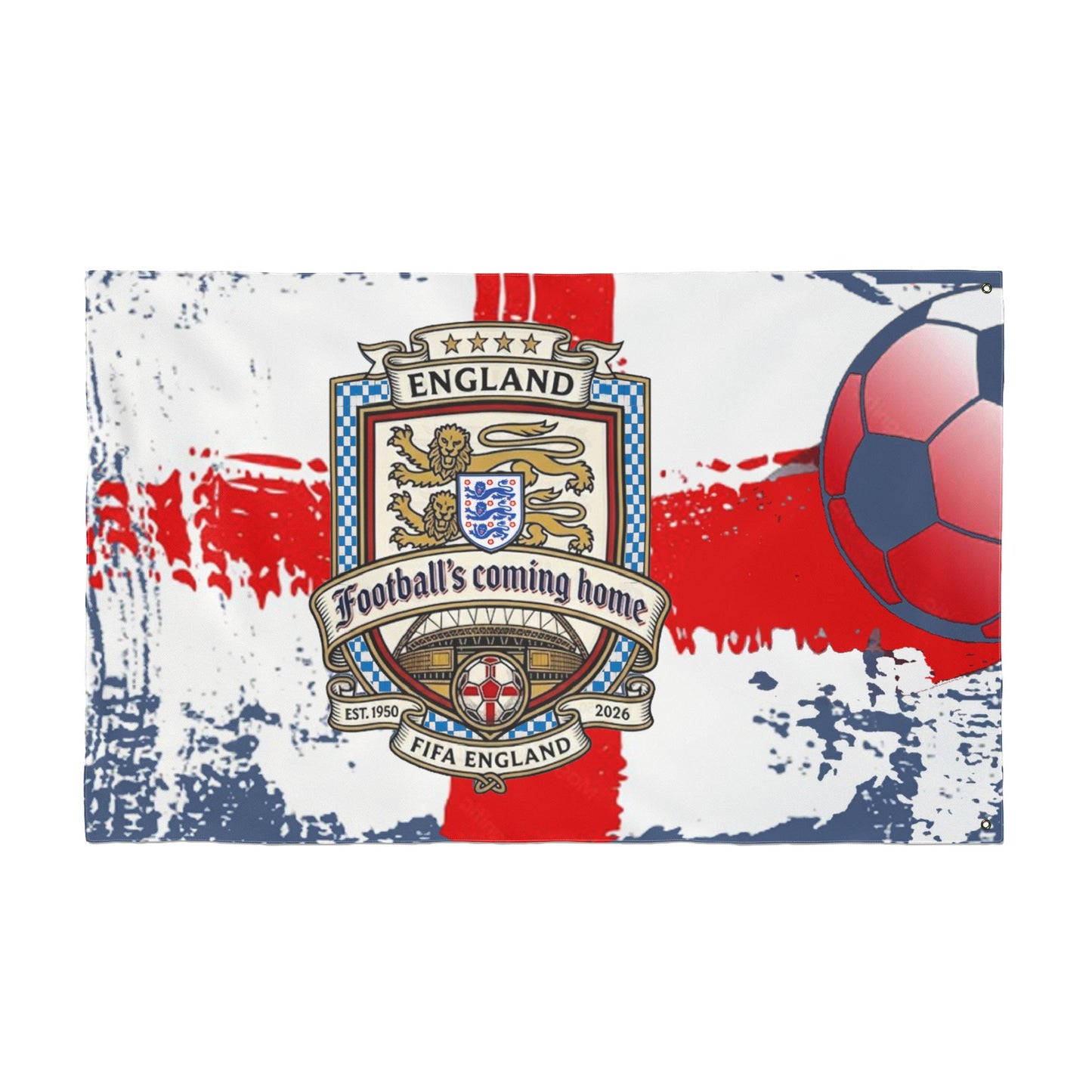 England Football Flag – 'Football's Coming Home' Soccer Fan Banner