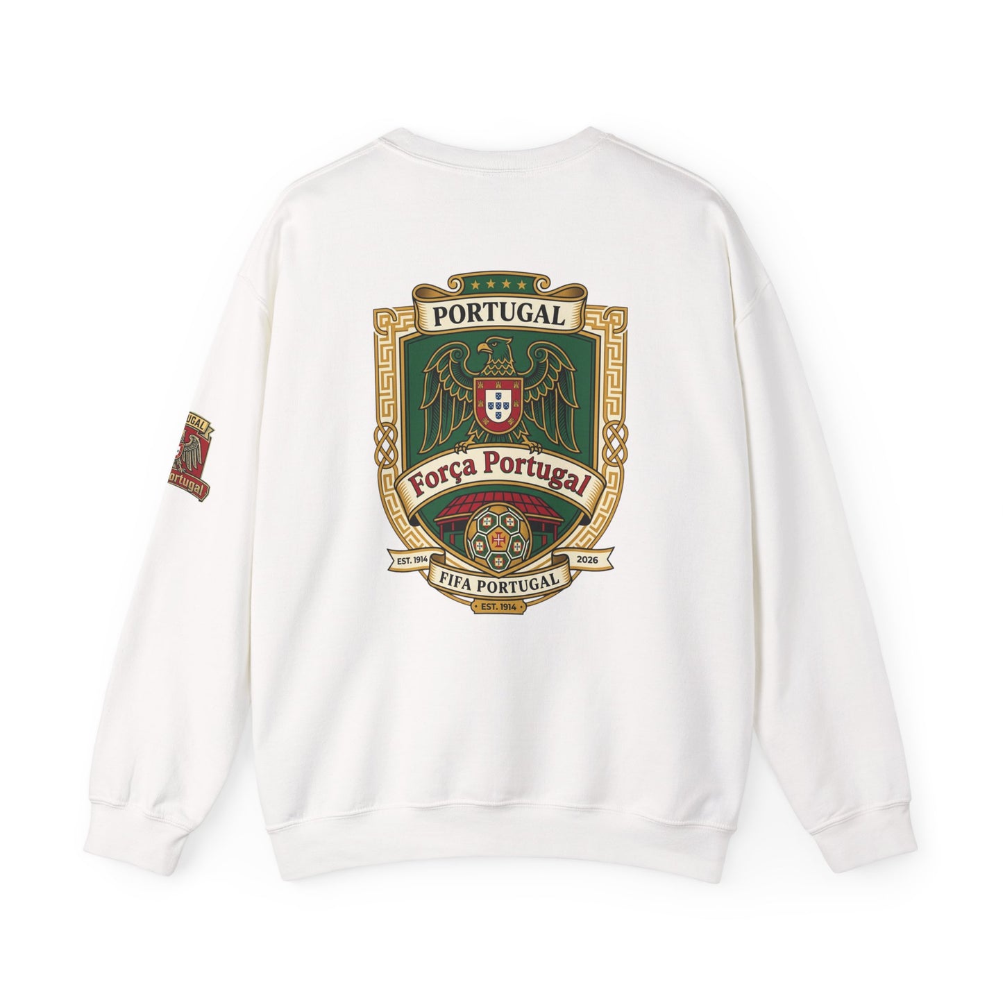 Portugal Soccer Fan Unisex Heavy Blend™ Crewneck Sweatshirt - Classic Portugal Soccer Crest Design Sweatshirt