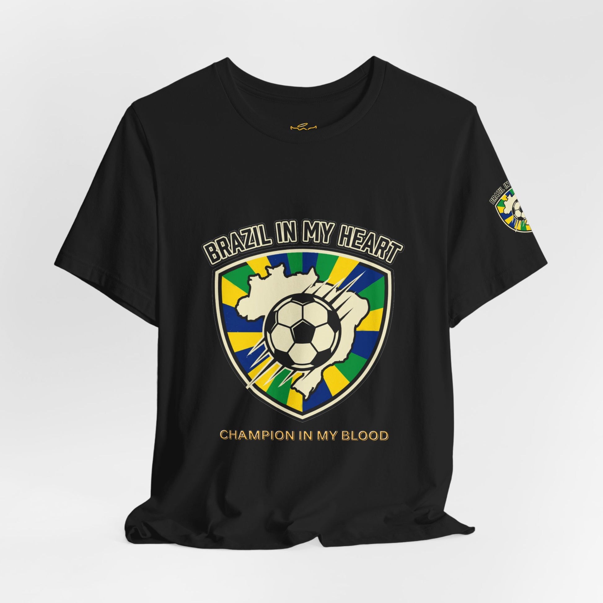 Brazil in My Heart Soccer Crest Tee | Brazil fans world cup 2026 shirts for sale
